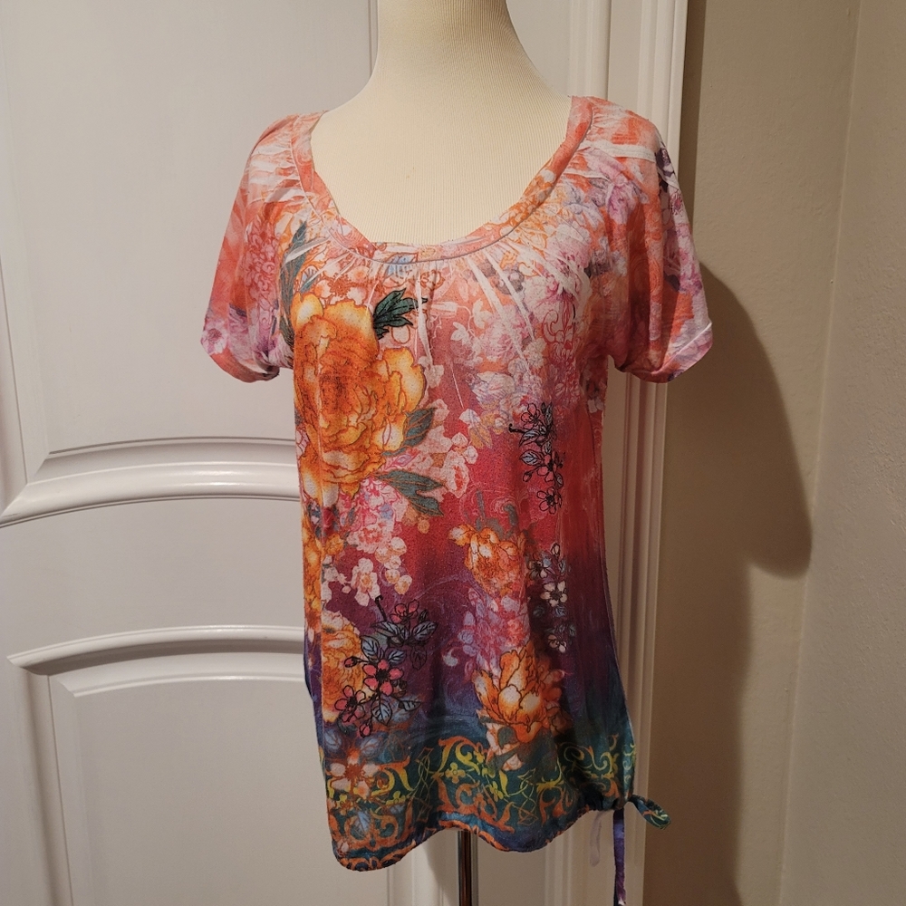 Colorful floral top